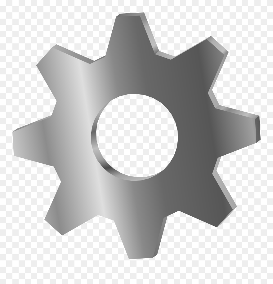 Transparent Gears Clipart Black And White - Transparent 3d Cog - Png Download