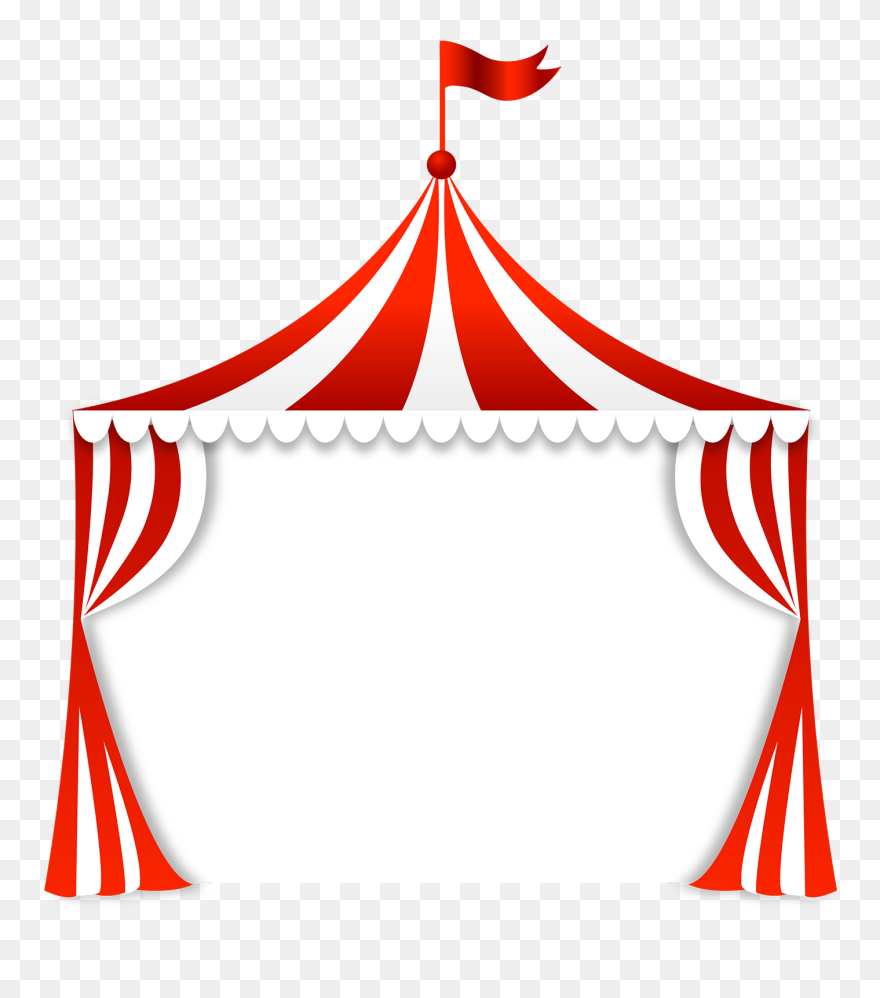 Molduras Em Png Tema Circo - Clip Art Carnival Tent Transparent Png