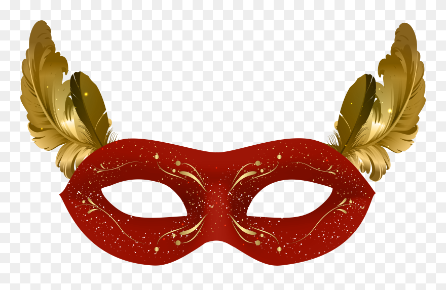 Red Carnival Mask Png Clip Art - Red Masquerade Mask Png Transparent Png