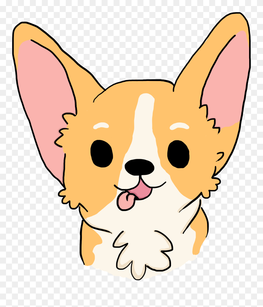 A Sticker, Mug Or A T - Cute Corgi Drawing Clipart