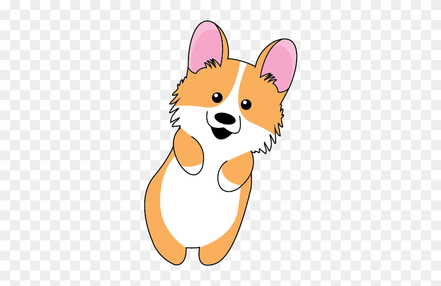 Treefrog Af Corgi Jumping Corgi - Cartoon Clipart