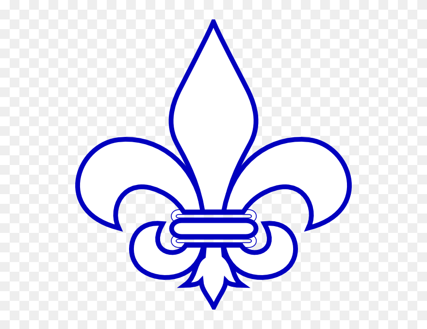 Royal Clip Art - Royal Blue Fleur De Lis - Png Download
