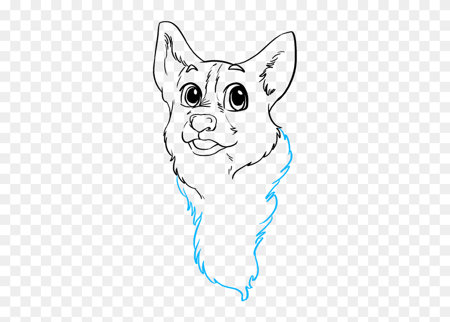 How To Draw Corgi - Drawing Corgi Step By Step Clipart