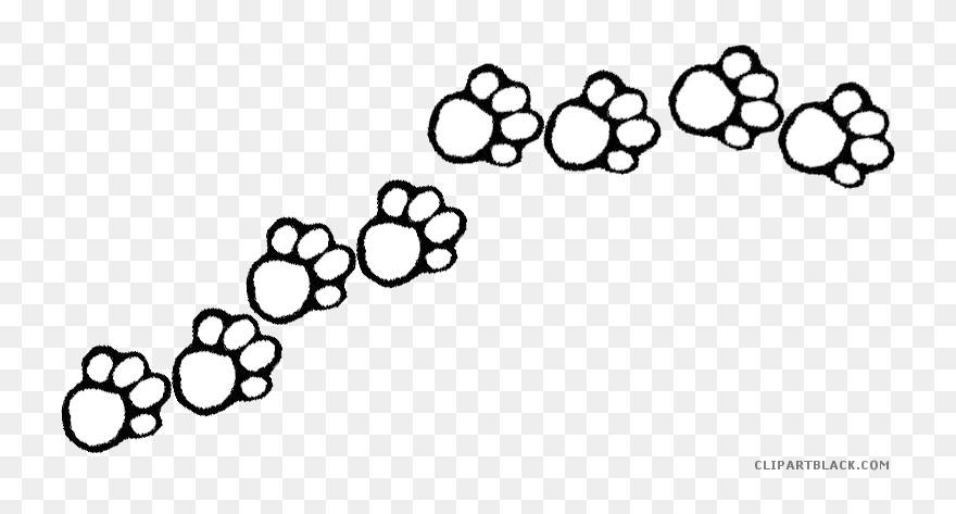 Paw Clipart Bulldog Georgia - White Paw Prints Clipart - Png Download