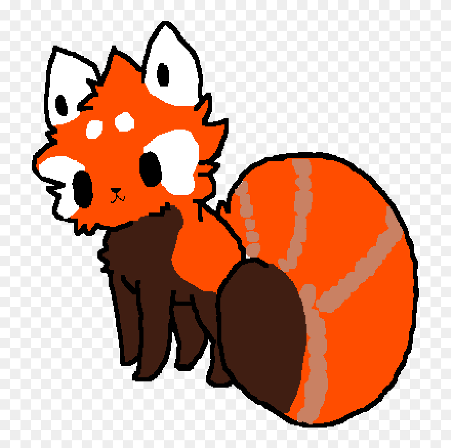 Cute Red Panda Drawing Clipart