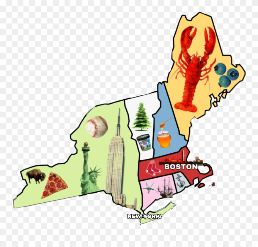 #newengland #newyork #northeast #state #states #massachusettes - Cartoon Clipart