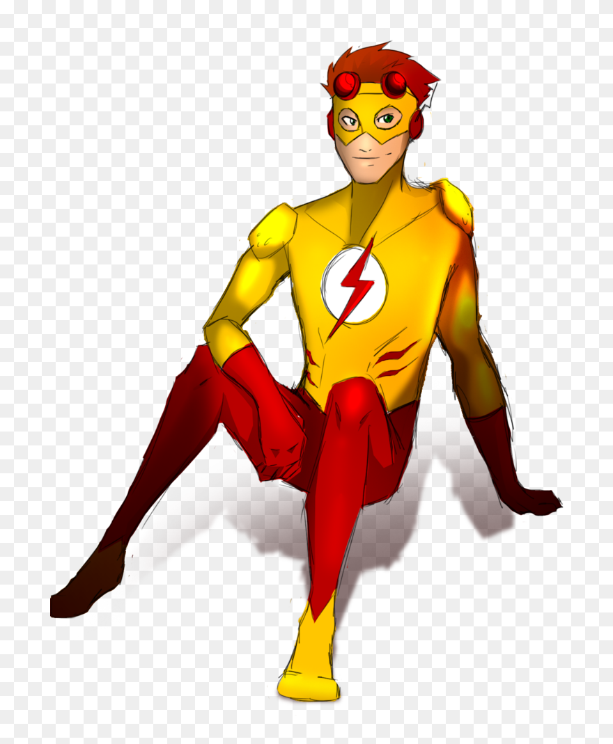The Flash Clipart Gold Starburst - Kid Flash Png Transparent Png