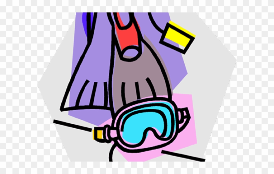 Fins Clipart Snorkel - Png Download