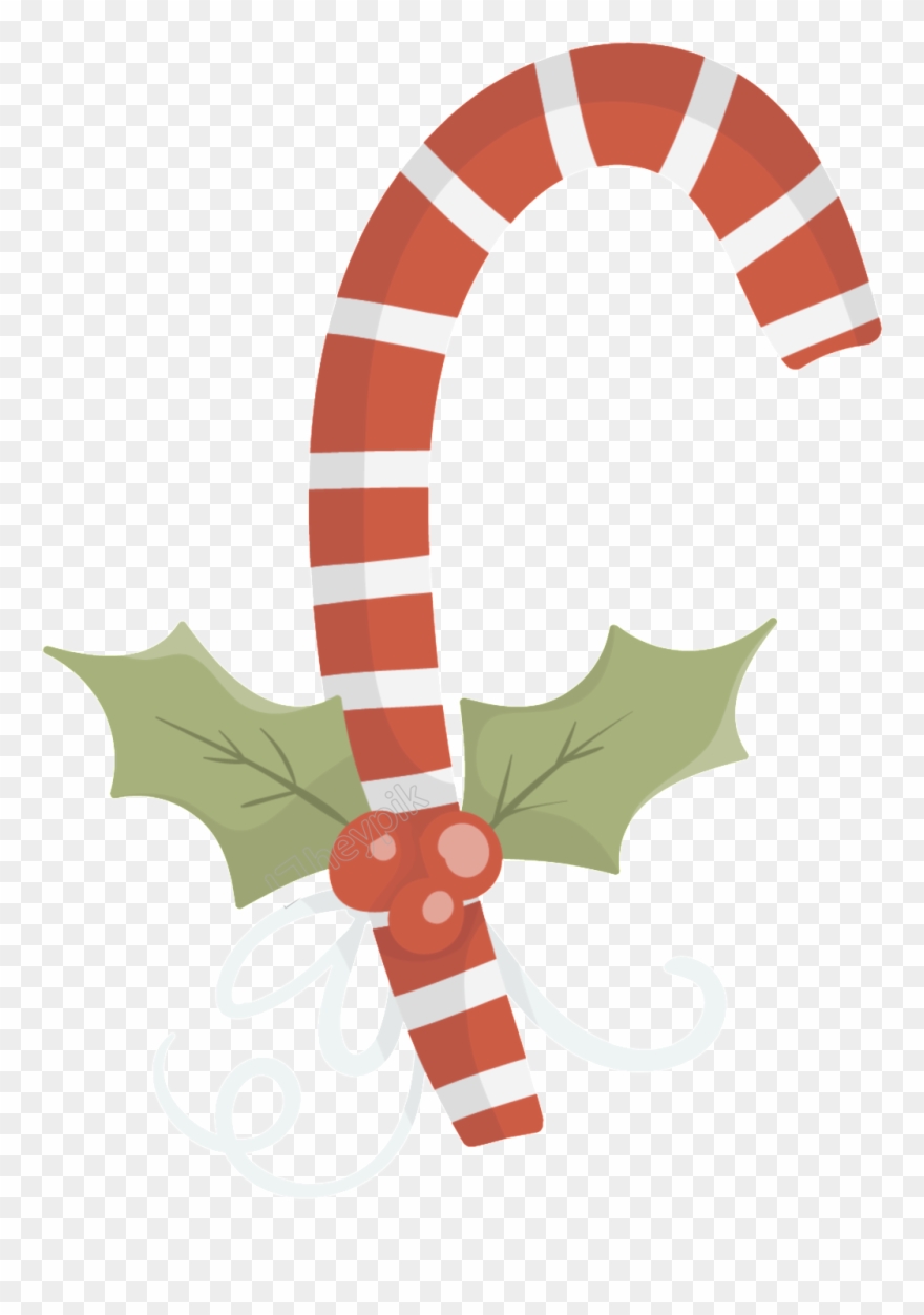 Christmas Candy Stick Transparent Cartoon Winter Buckle - Cartoon Clipart