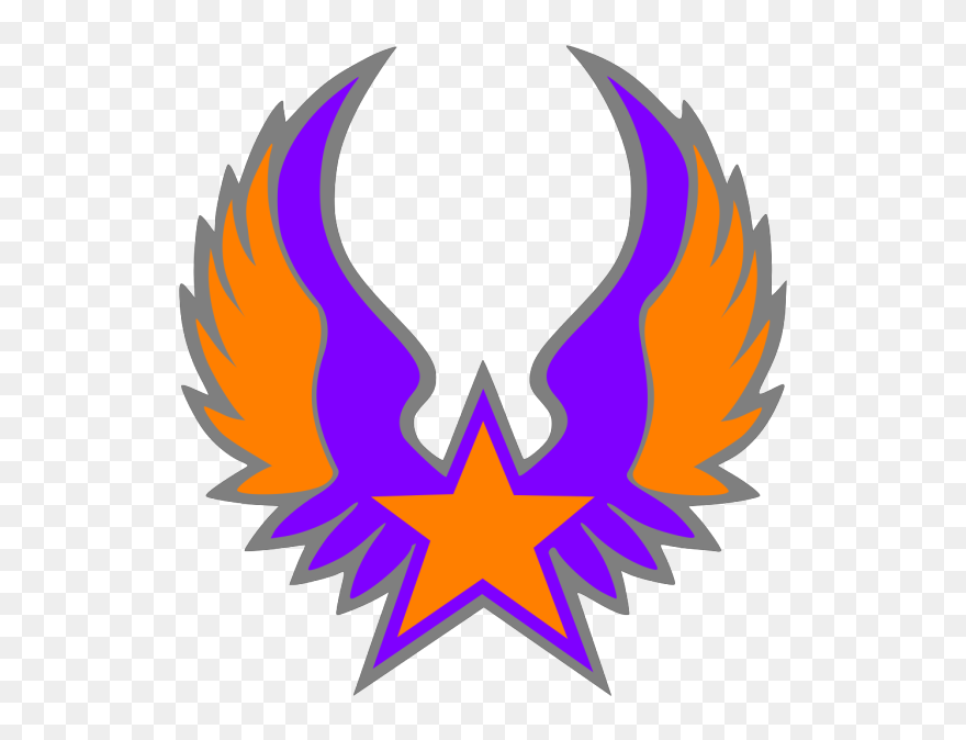 Red Star With Wings Clipart