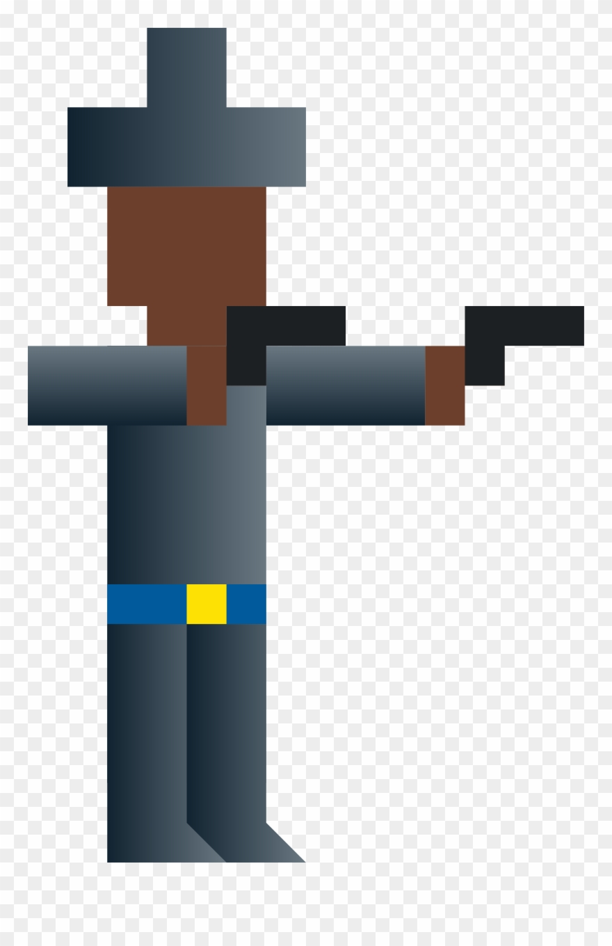 Firearm Cowboy Action Shooting Western - Pixel Art With Guns Transparent Background Clipart