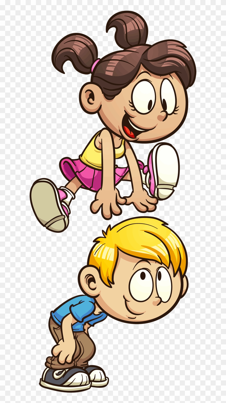 Moves Clipart Fit Boy - Kids Playing Vector Png Transparent Png