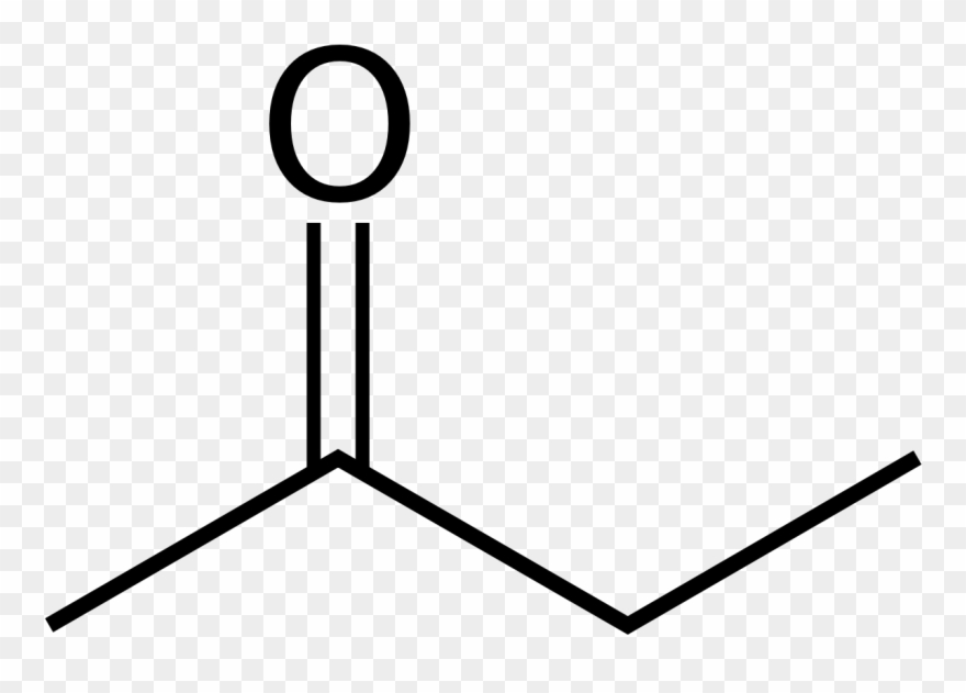 2 Butanone Skeletal Structure Clipart