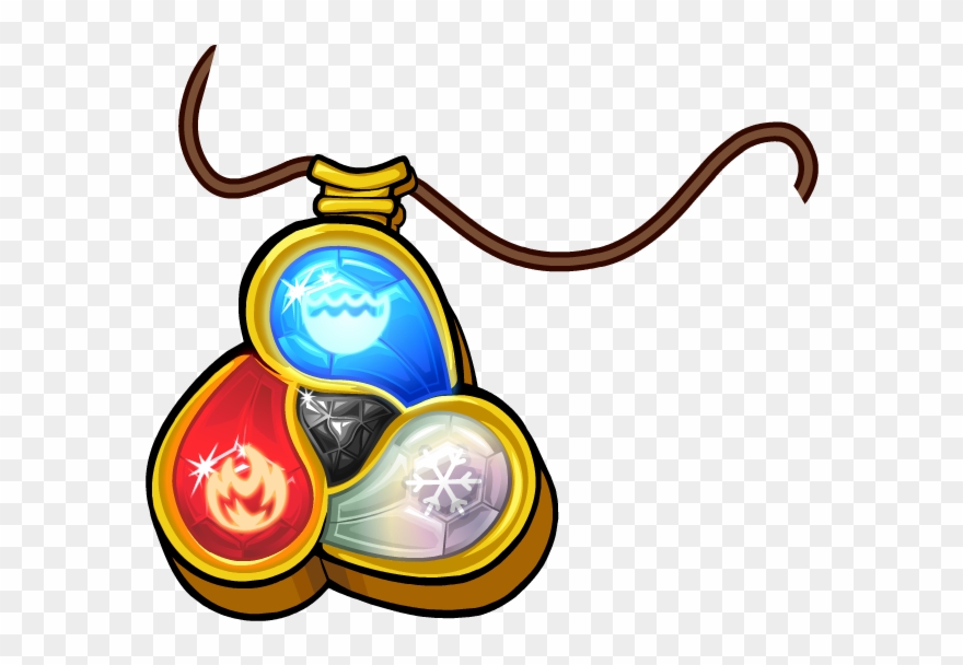 Necklace Clipart Club Penguin - Club Penguin Ninja Amulet - Png Download