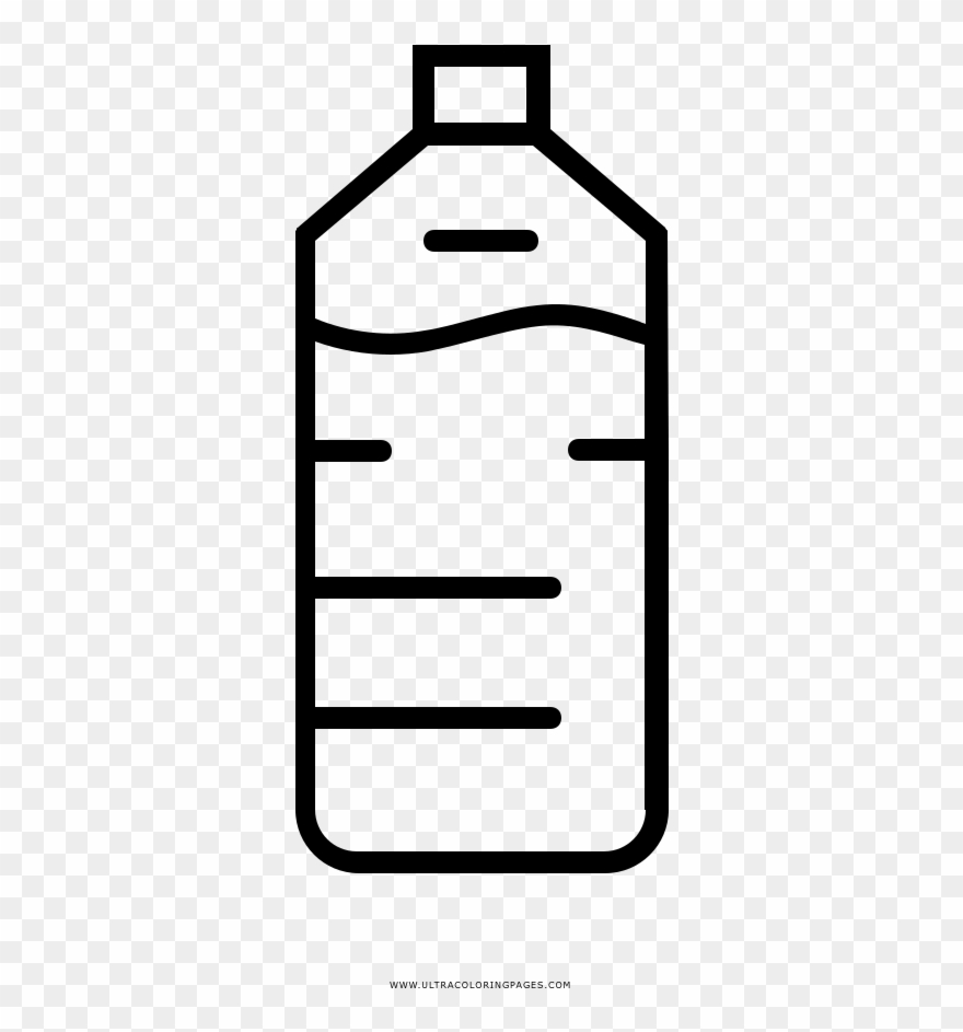 Plastic Bottles Clipart Colouring Page - Liquid - Png Download