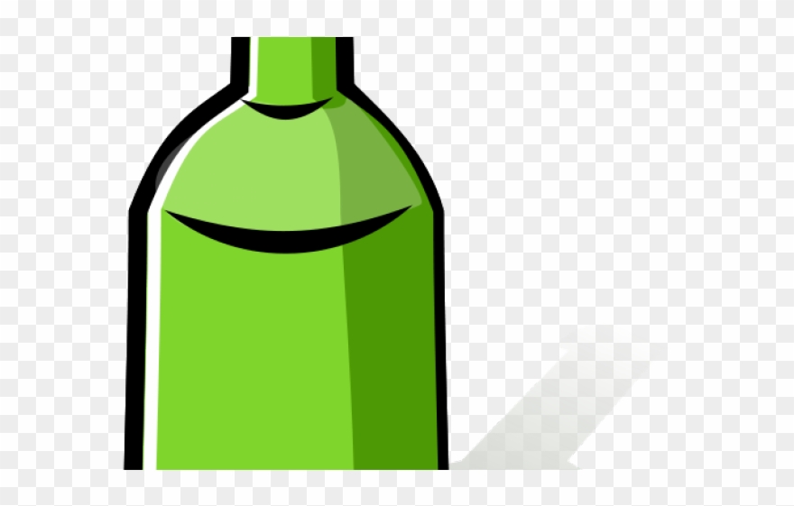 Water Bottle Clipart Coloring Page - Wine Bottle Cartoon Png Transparent Png