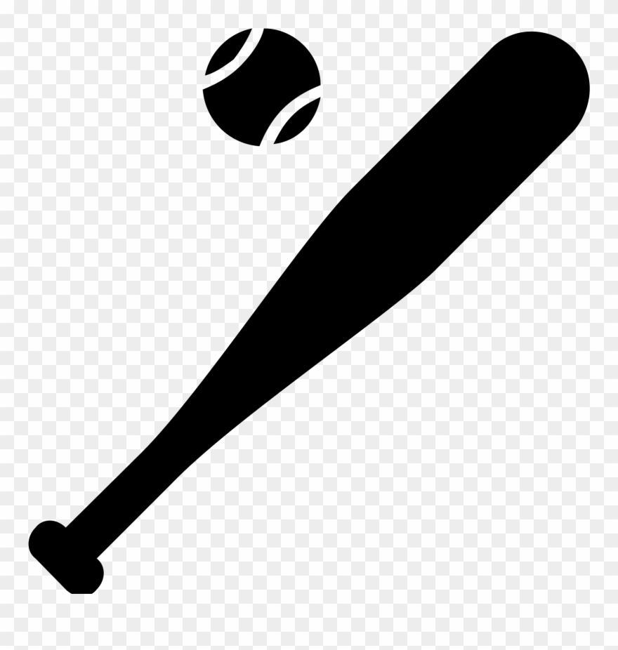 It's An Image Of A Baseball And Bat - Baseball Icon Clipart