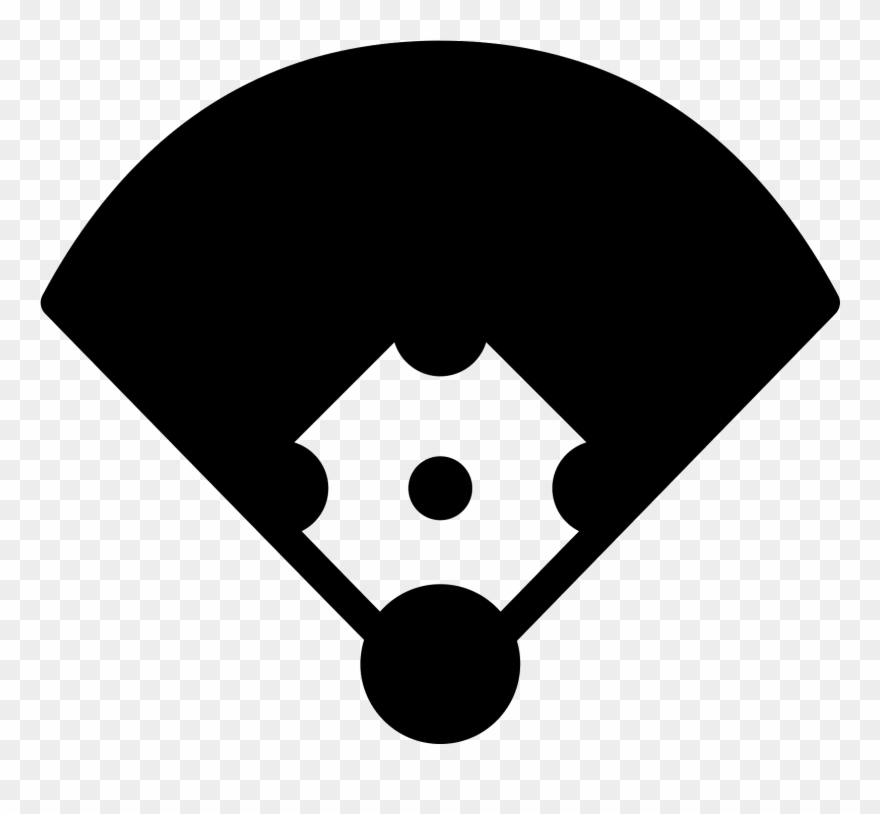 Baseball Vector Png Clipart Royalty Free Library - Black And White Baseball Field Vector Transparent Png