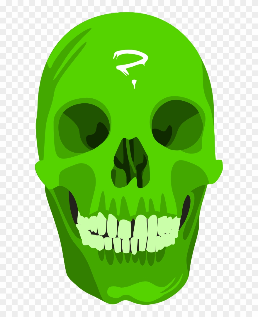 Green Skull By Liakad Just A Green Skull Done In Inkscape - Green Skull Png Clipart