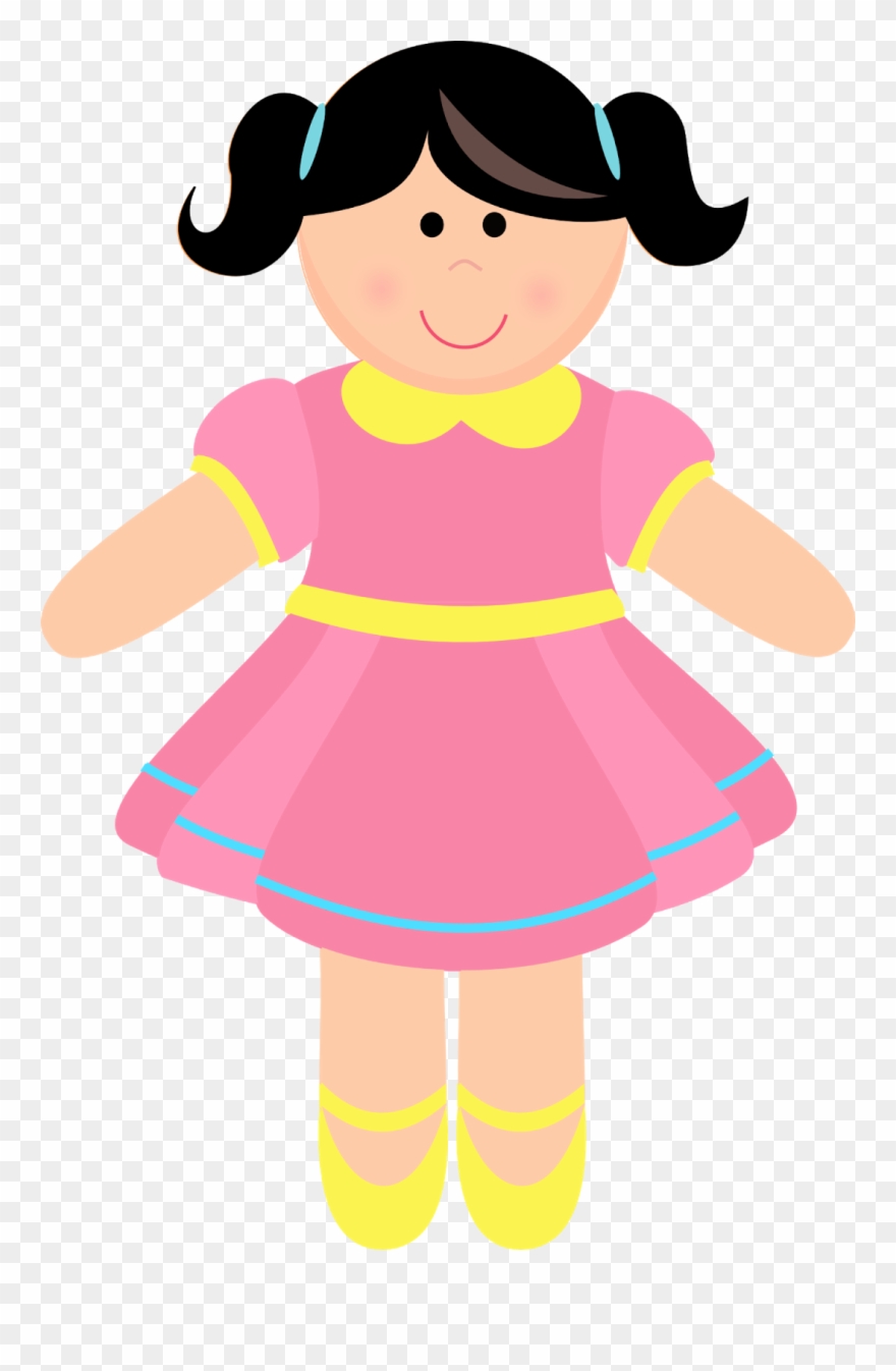 Montando A Minha Festa Imagens - Boneca De Pano Vetor Clipart