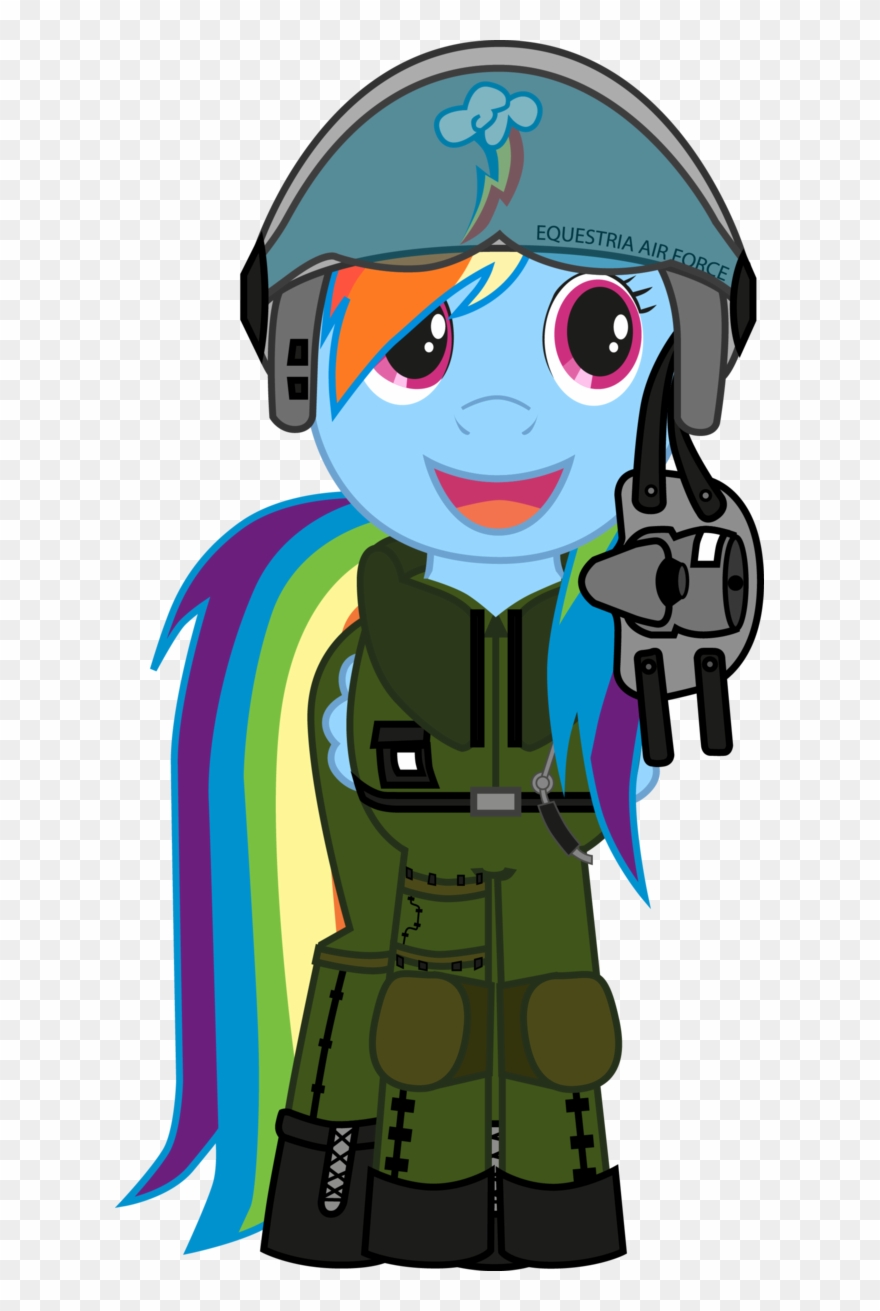 Air Force Clipart Pilot Suit - Rainbow Dash Air Force - Png Download