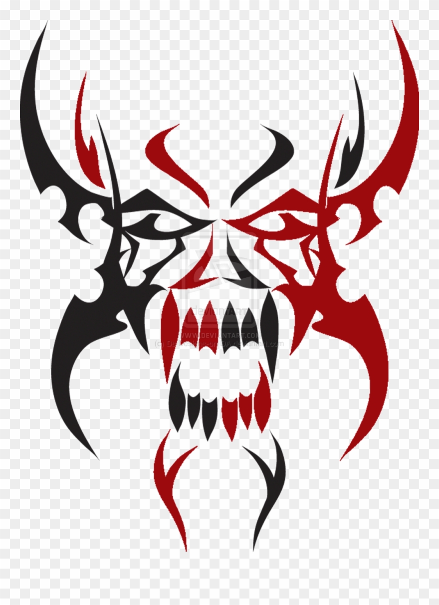 Tribal Skull Tattoos - Tribal Skull Tattoo Png Clipart