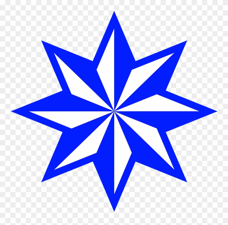 8-pointed Star Orange - Star 8 Point Png Clipart