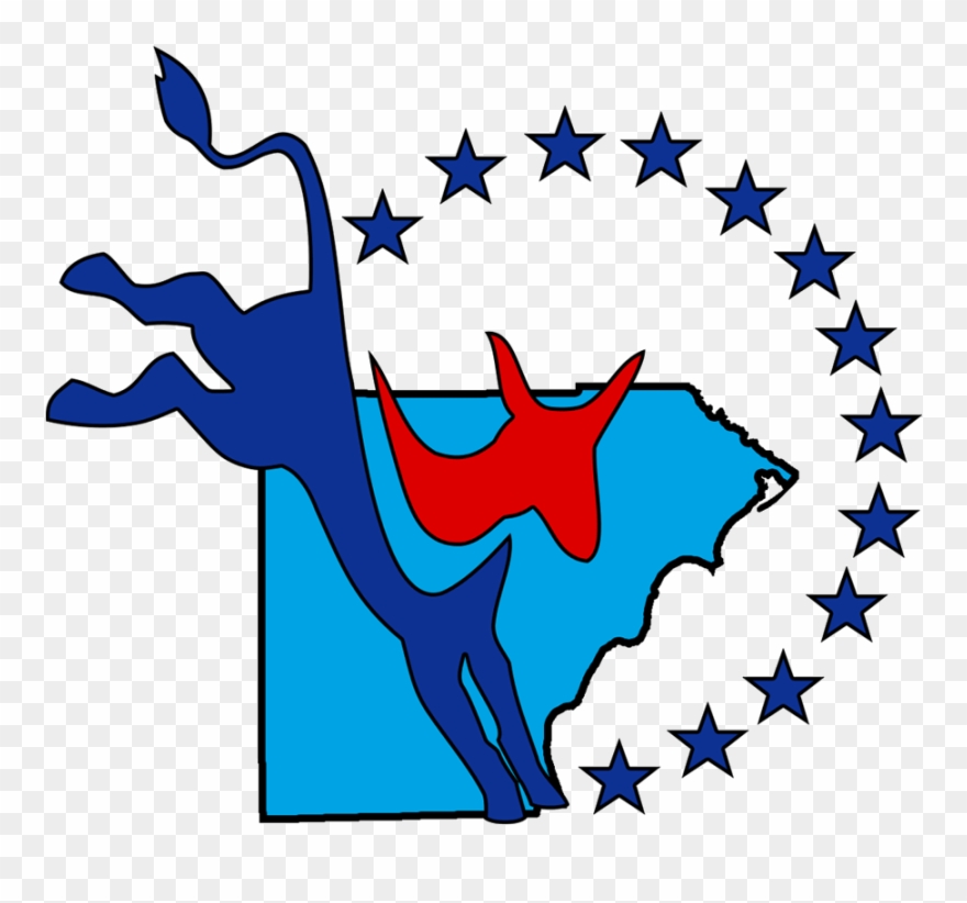 The Ring Of Blue Stars Circles From The Donkey's Toes, - Democratic Party Clipart
