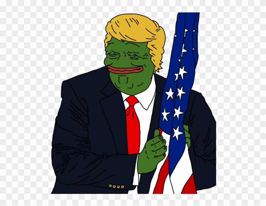 Donald Trump Pepe Flag Clipart