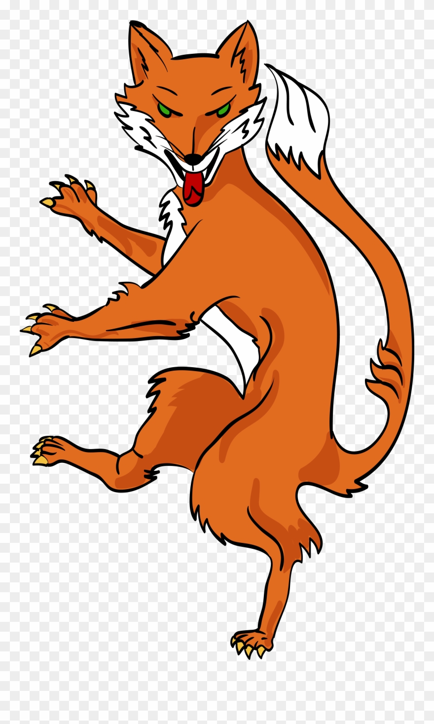 Fennick, Cn, Trickery, F R G - Coat Of Arms Supporters Fox Clipart