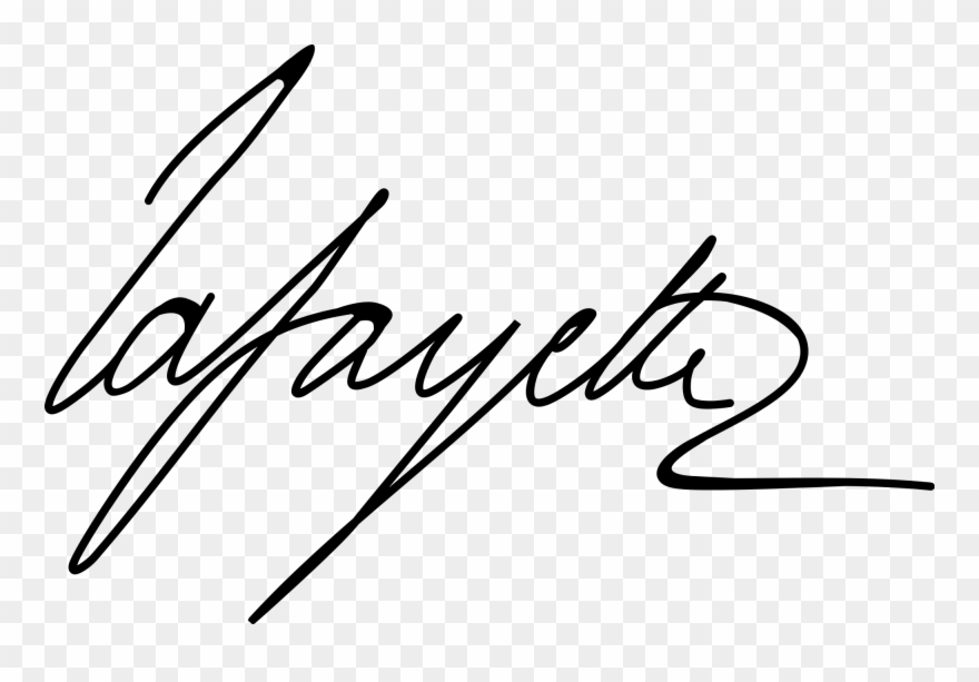 File Signature Lafayette Svg Clip Art Freeuse Download - Signature De La Fayette - Png Download