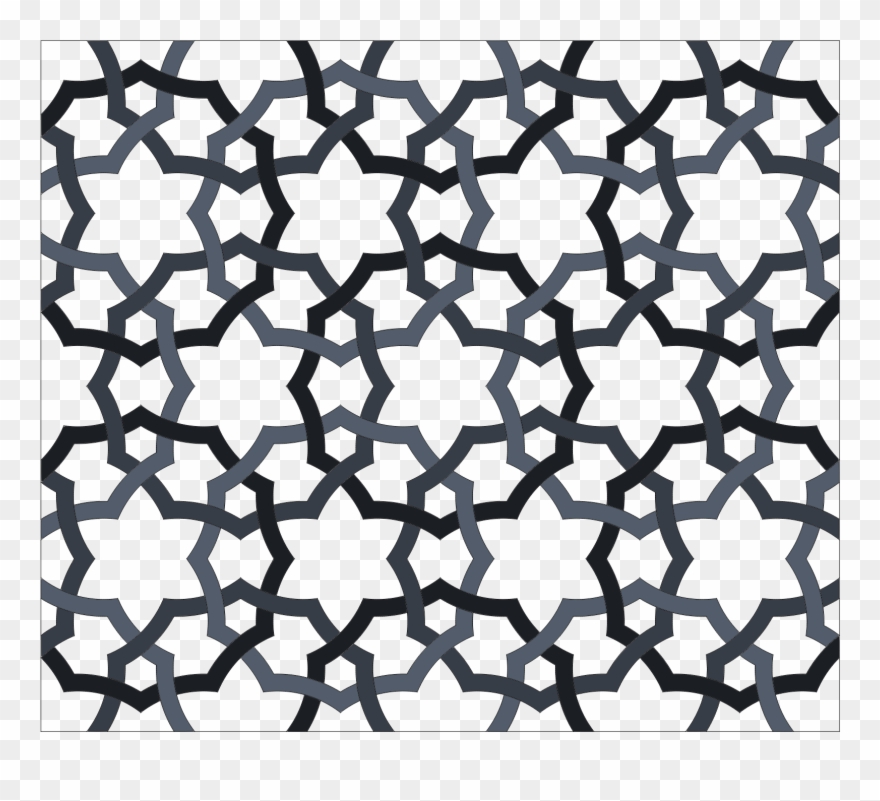 Interlaced Oriental Repeating Pattern - Oriental Pattern Png Clipart
