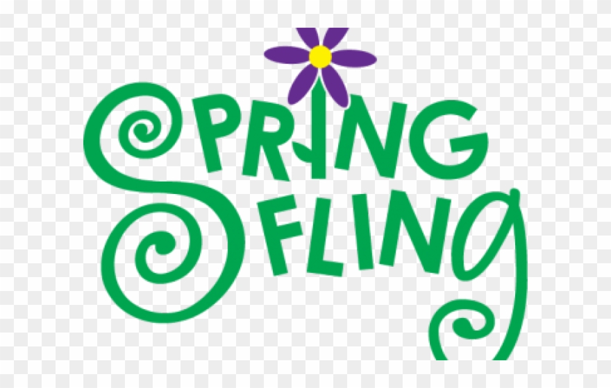 Dancing Clipart Spring - Spring Fling Clip Art Black And White - Png Download