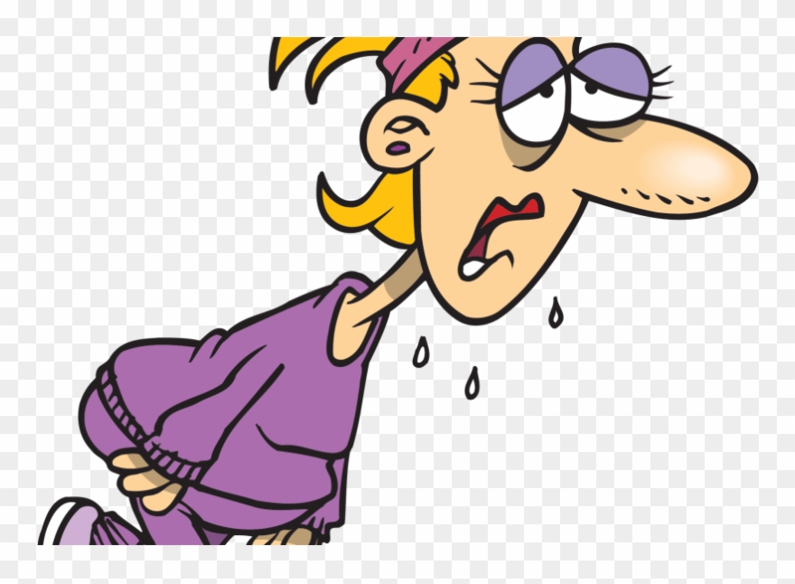 Clip Free Download Cartoon Person Group Exercise Pencil - Fat Girl Running Cartoon - Png Download