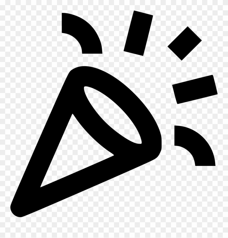 Juice Clipart Popper - Party Popper Clipart Black And White - Png Download