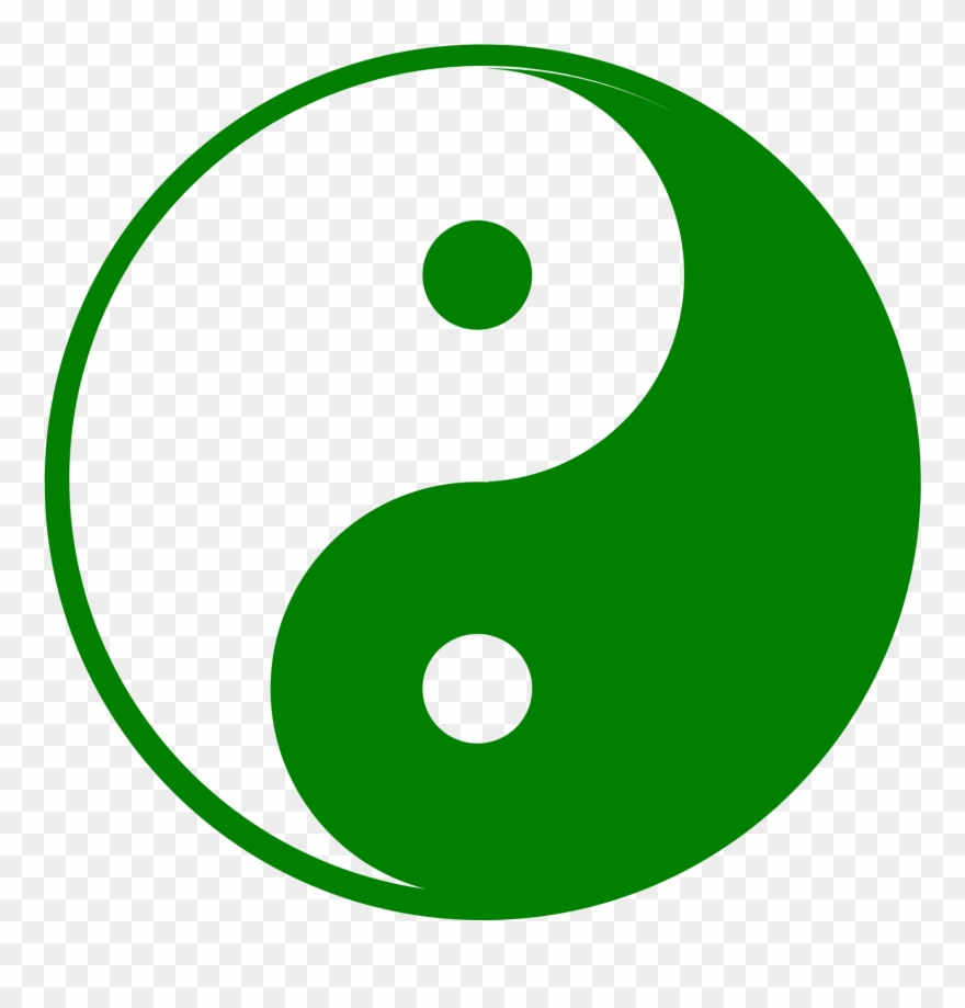 Big Image - Green Yin And Yang Pdf Clipart