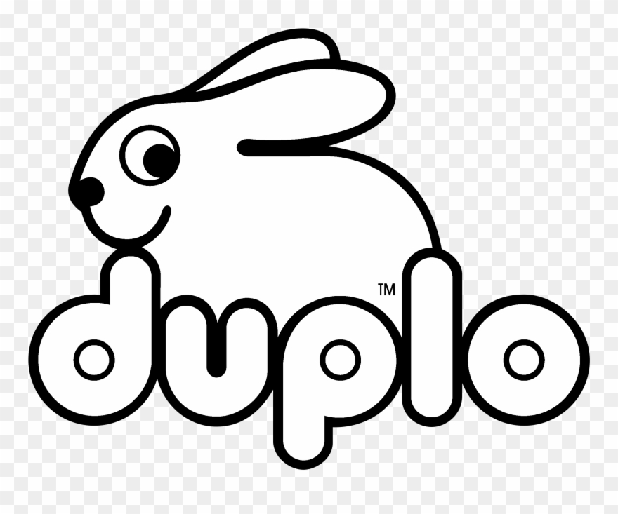 Duplo Lego Logo Black And White - Duplo Lego Logo Png Clipart
