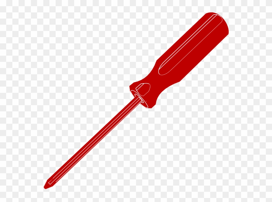 No Outlines Clip Art At Clker Com - Screwdriver Clipart Red - Png Download