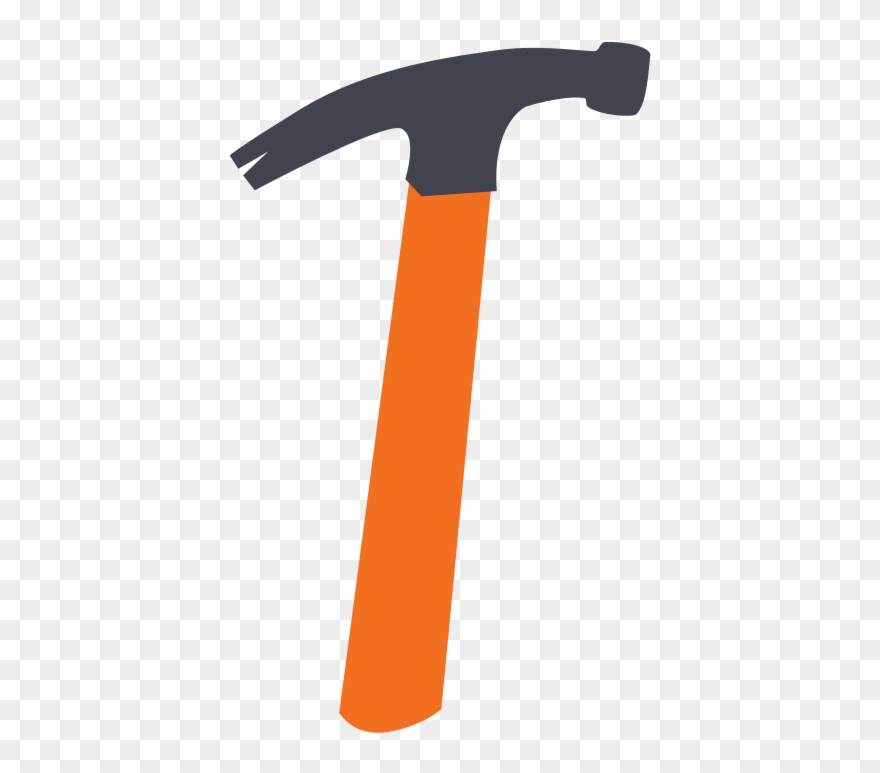 Construction Tools Clip Art Cliparts Co - Orange Hammer Clipart - Png Download