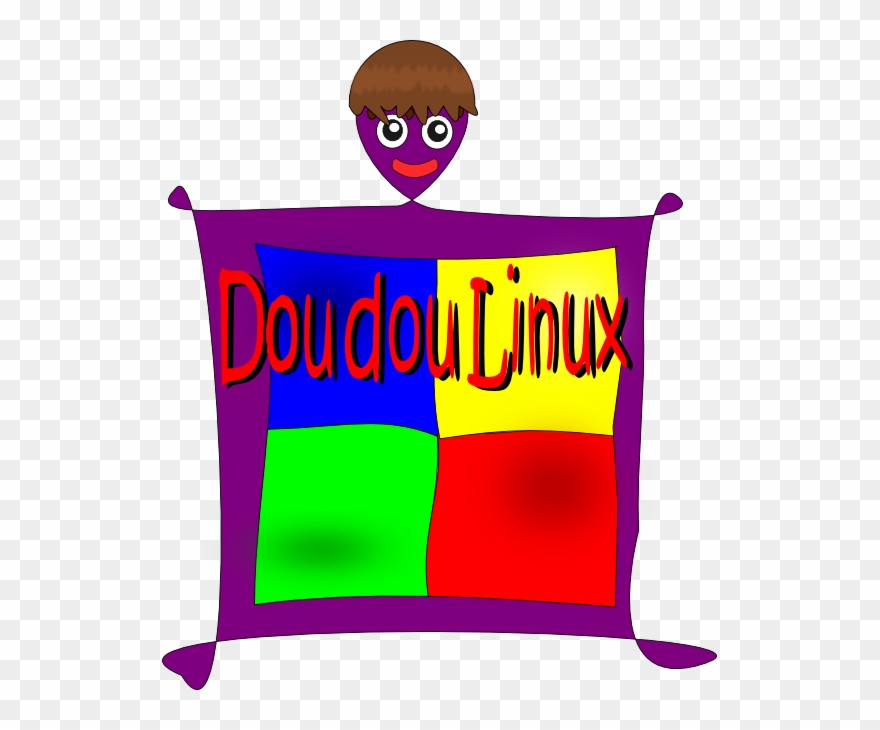 Geek Doudou Linux Manta Doudou Black White Line Art - Clip Art - Png Download