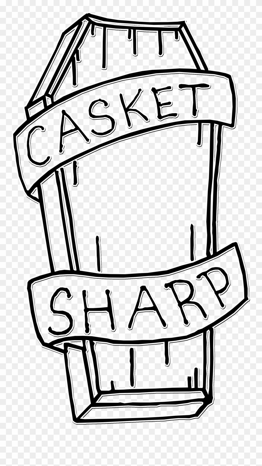 Graphic Free Download Coffin Transparent Sketch - Coffin Transparent Drawing Clipart