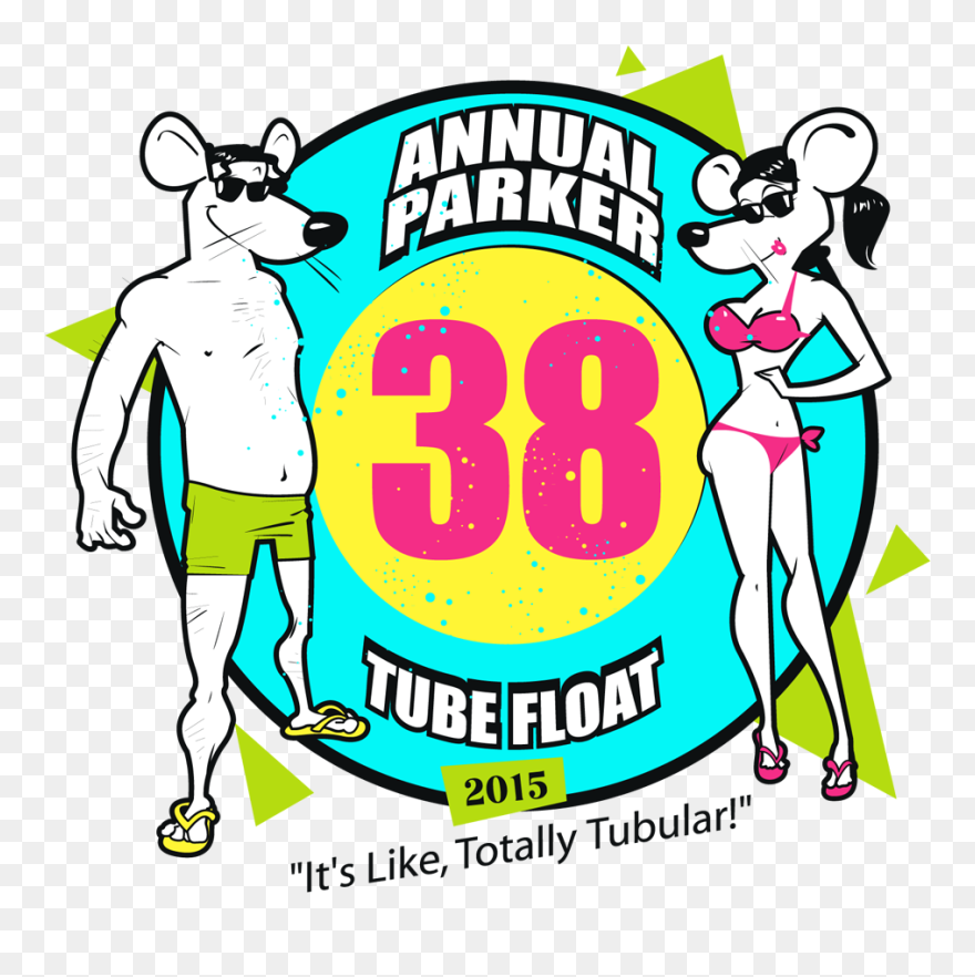 38th Annual Parker Tube Float - Cartoon Clipart
