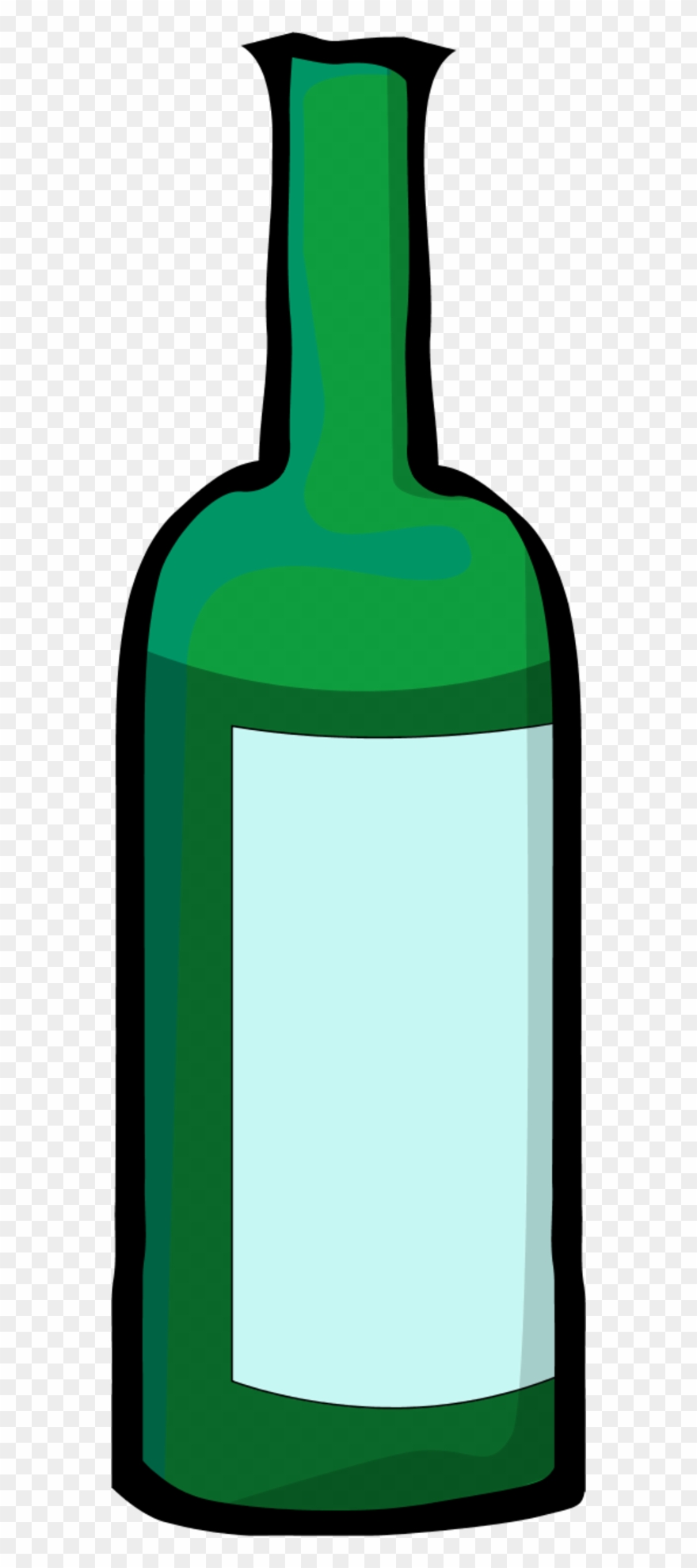 Bottle Clipart Green Bottle - Bottle Of Wine Clipart - Png Download