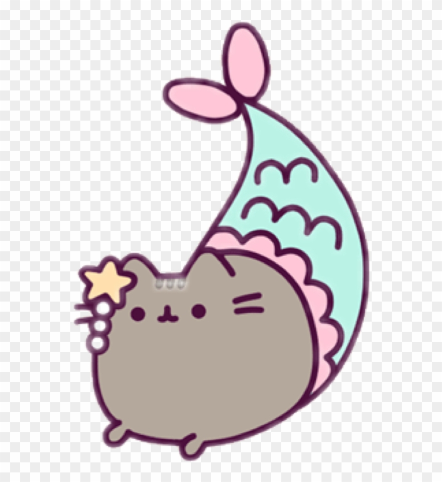 Report Abuse - Mermaid Pusheen Coloring Pages Clipart