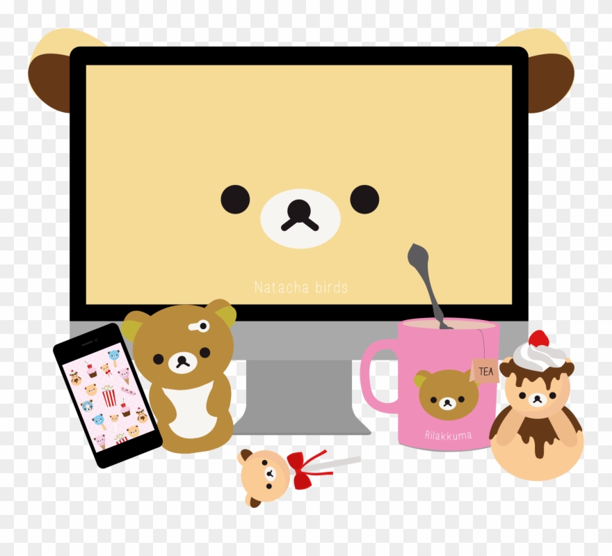 Rilakkuma, Computers, The Words, Japanese Language - Fond D Écran Pour Ordinateur Kawaii Clipart