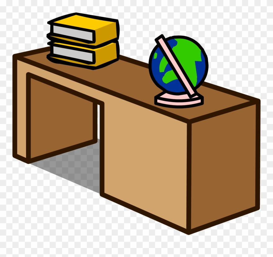Student Desk Sprite 006 - Office Desk Clipart - Png Download