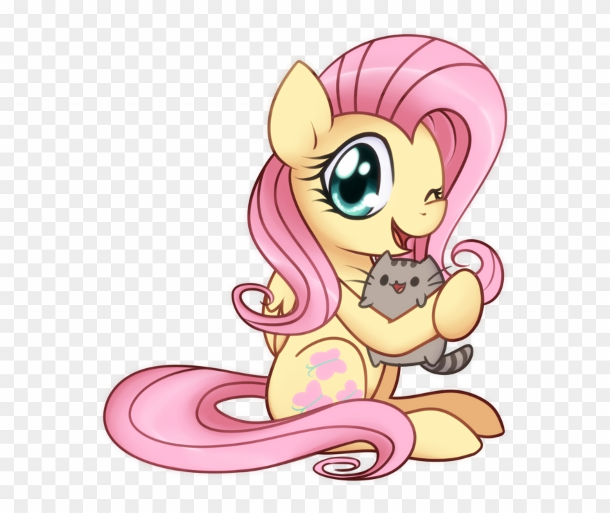 Mythical Pusheen Cats Png - Fluttershy And Pusheen Clipart