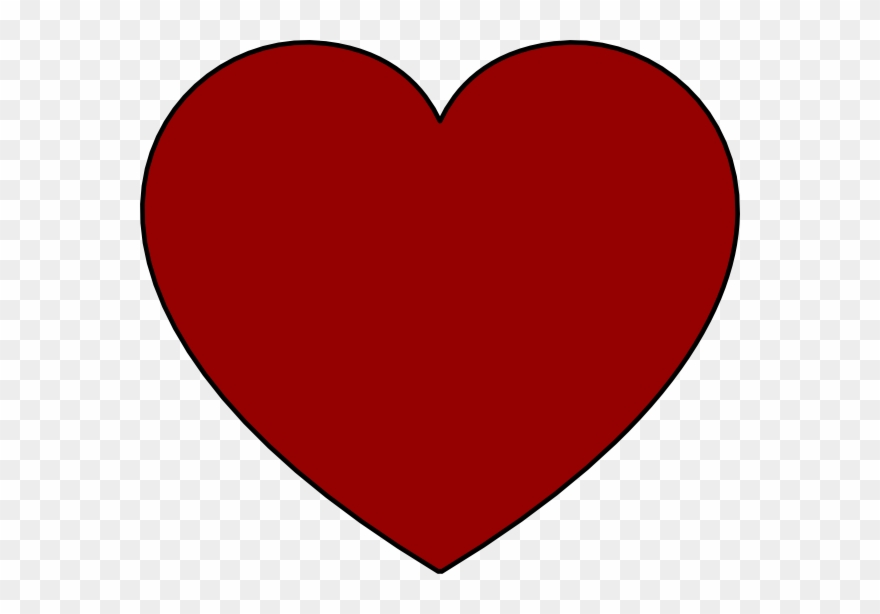 Solid Garnet Heart Clip Art At Clker Png Clipart Coracao Transparent Png 576947 Pinclipart