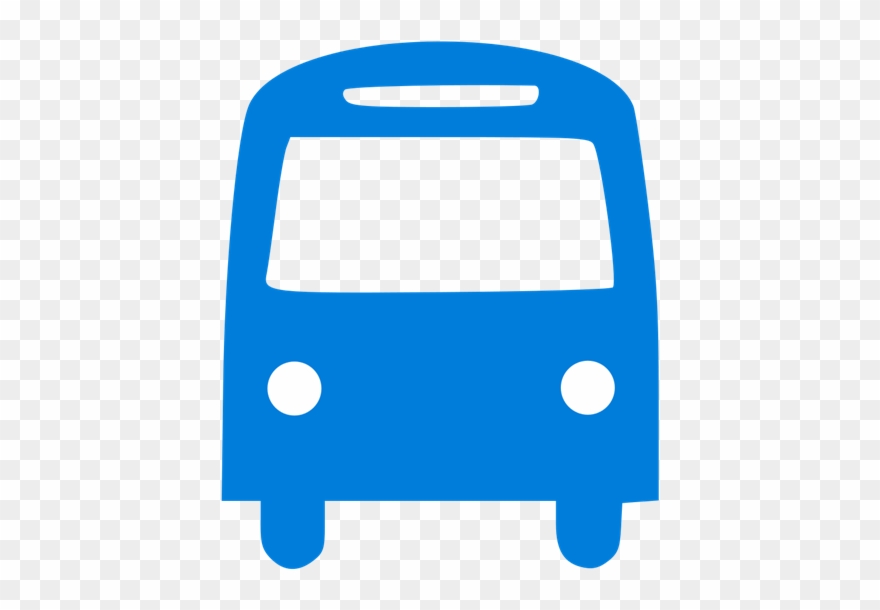 Transportation - Blue Bus Icon Png Clipart