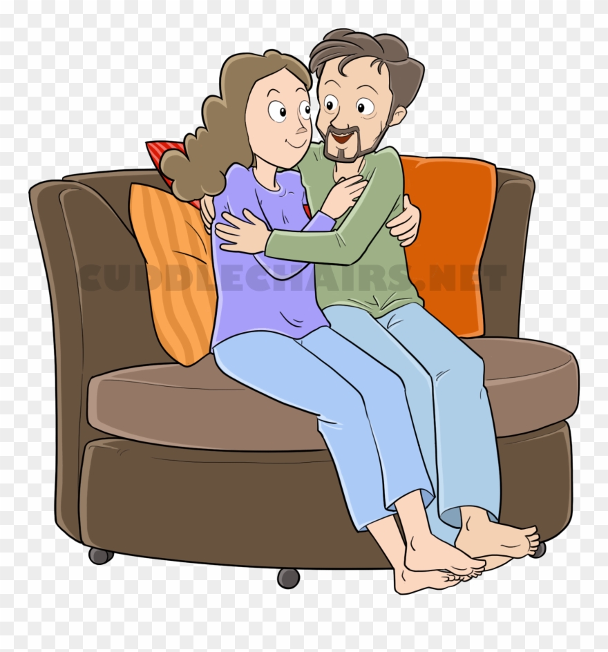 Cuddling Clipart Comforting - Chair - Png Download